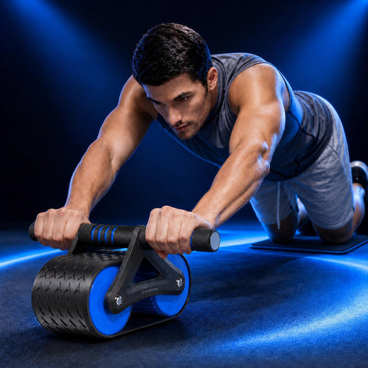 Double Wheel Ab Roller — Auto-Rebound Core Trainer for Home Gym