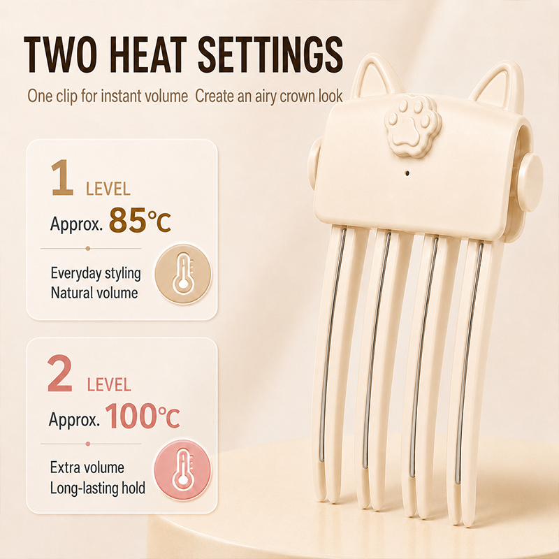 Cordless Heated Root Volumizing Clip – Instant Hair Lift