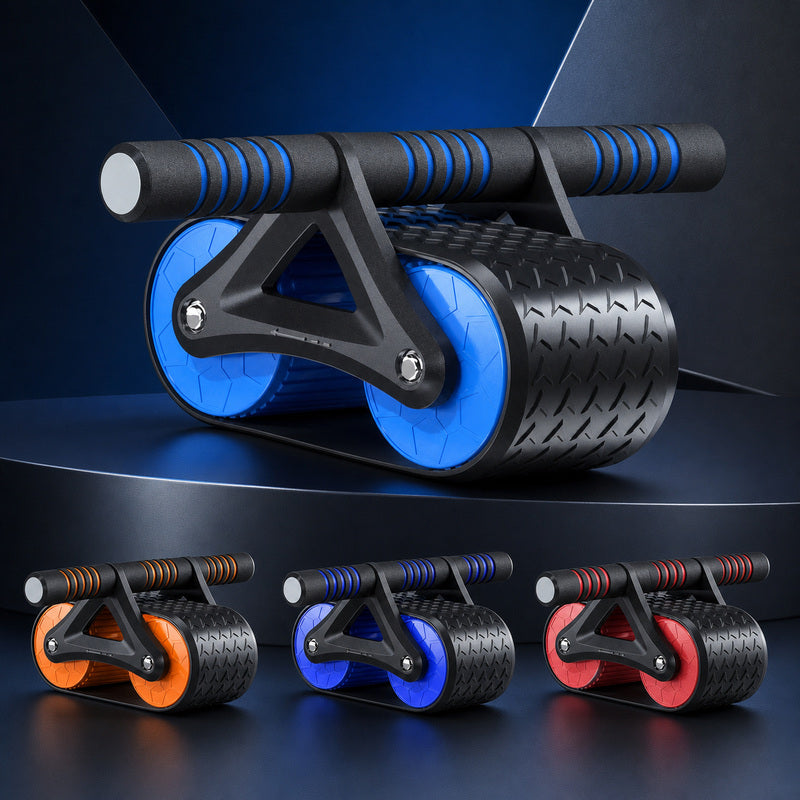 Double Wheel Ab Roller — Auto-Rebound Core Trainer for Home Gym