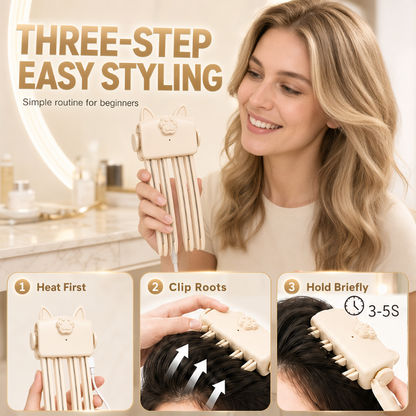 Cordless Heated Root Volumizing Clip – Instant Hair Lift