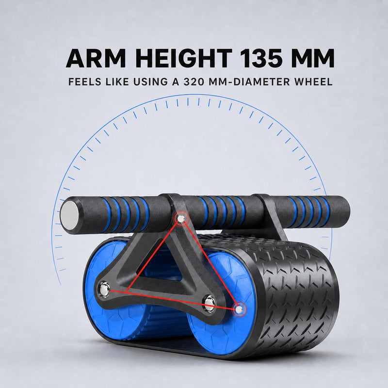 Double Wheel Ab Roller — Auto-Rebound Core Trainer for Home Gym