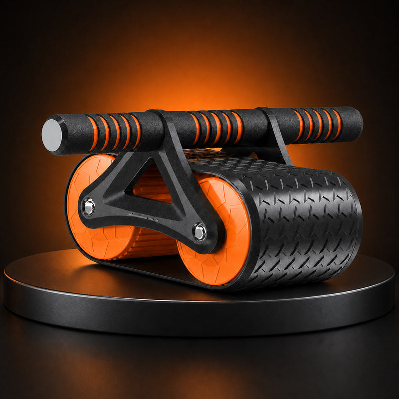 Double Wheel Ab Roller — Auto-Rebound Core Trainer for Home Gym